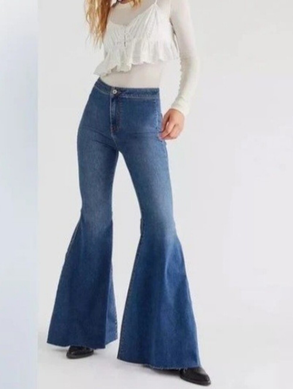 Free People Just Float On Flare Denim Jeans Size 25 Flares We The Free